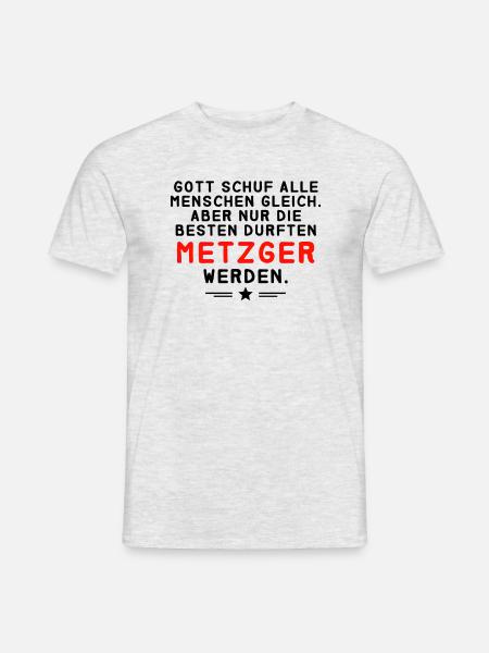 Metzger Arbeit Job Fleischer Geschenk Geburtstag - Männer T-Shirt - Grau meliert
