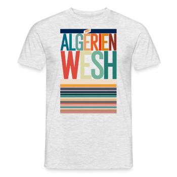 Algérien wesh - T-shirt homme - gris chiné - Devant - AI Model Male 178 dark (178cm)