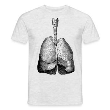 Vintage Lung - Men's T-Shirt - heather grey - Front - AI Model Male 178 dark (178cm)