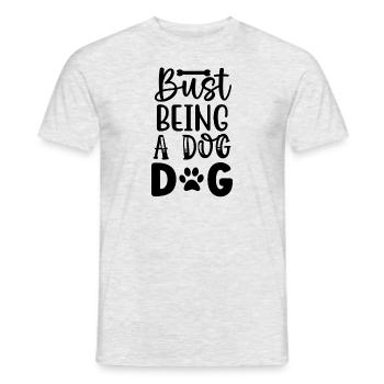 Méfiez-vous des popos bancals - T-shirt homme - gris chiné - Devant - AI Model Male 178 dark (178cm)