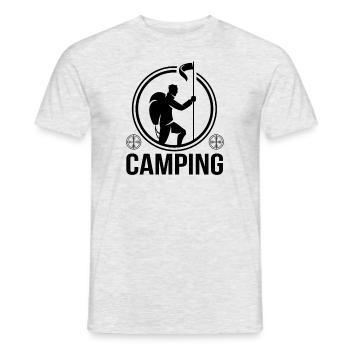 Hiking Nature Outdoor Mountains - Men's T-Shirt - heather grey - Front - AI Model Male 178 dark (178cm)