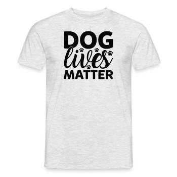Dog lives matter - Men's T-Shirt - heather grey - Front - AI Model Male 178 dark (178cm)