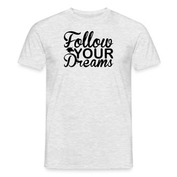Suivez vos rêves Licorne - T-shirt homme - gris chiné - Devant - AI Model Male 178 dark (178cm)