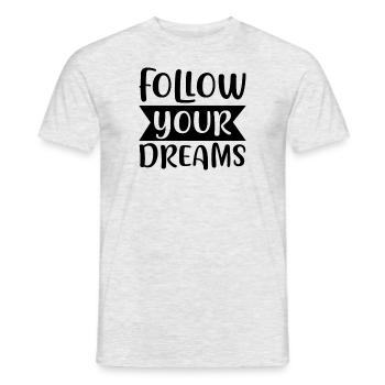 Suivez vos rêves Licorne - T-shirt homme - gris chiné - Devant - AI Model Male 178 dark (178cm)
