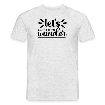 Lasst uns wandern - Männer T-Shirt - Grau meliert - Vorne - AI Model Male 178 dark (178cm)