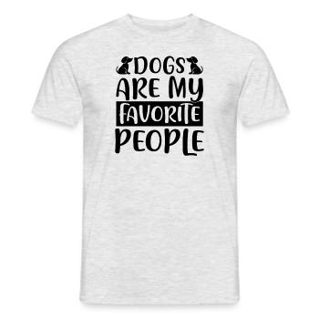 Les chiens sont mes personnes préférées - T-shirt homme - gris chiné - Devant - AI Model Male 178 dark (178cm)