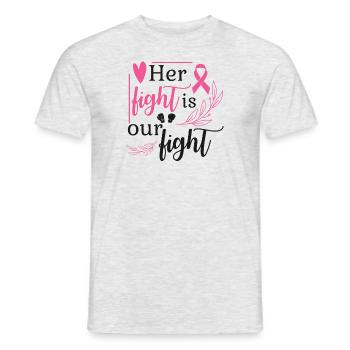 Ihr Kampf ist unser Kampf - Männer T-Shirt - Grau meliert - Vorne - AI Model Male 178 dark (178cm)