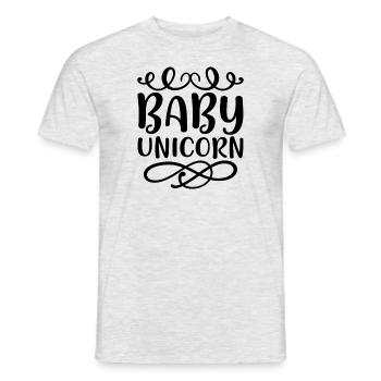 Bébé Einhorn Licorne - T-shirt homme - gris chiné - Devant - AI Model Male 178 dark (178cm)