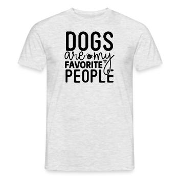 Les chiens sont mes personnes préférées - T-shirt homme - gris chiné - Devant - AI Model Male 178 dark (178cm)