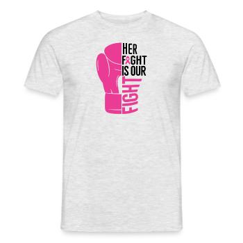 Votre combat est notre combat - T-shirt homme - gris chiné - Devant - AI Model Male 178 dark (178cm)