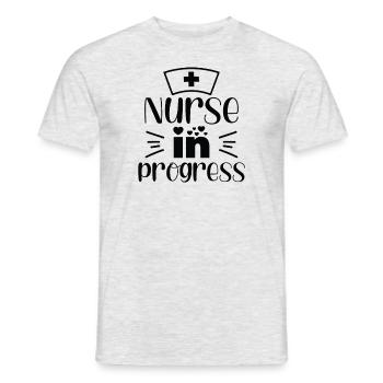 Nurse in Progress - Men's T-Shirt - heather grey - Front - AI Model Male 178 dark (178cm)