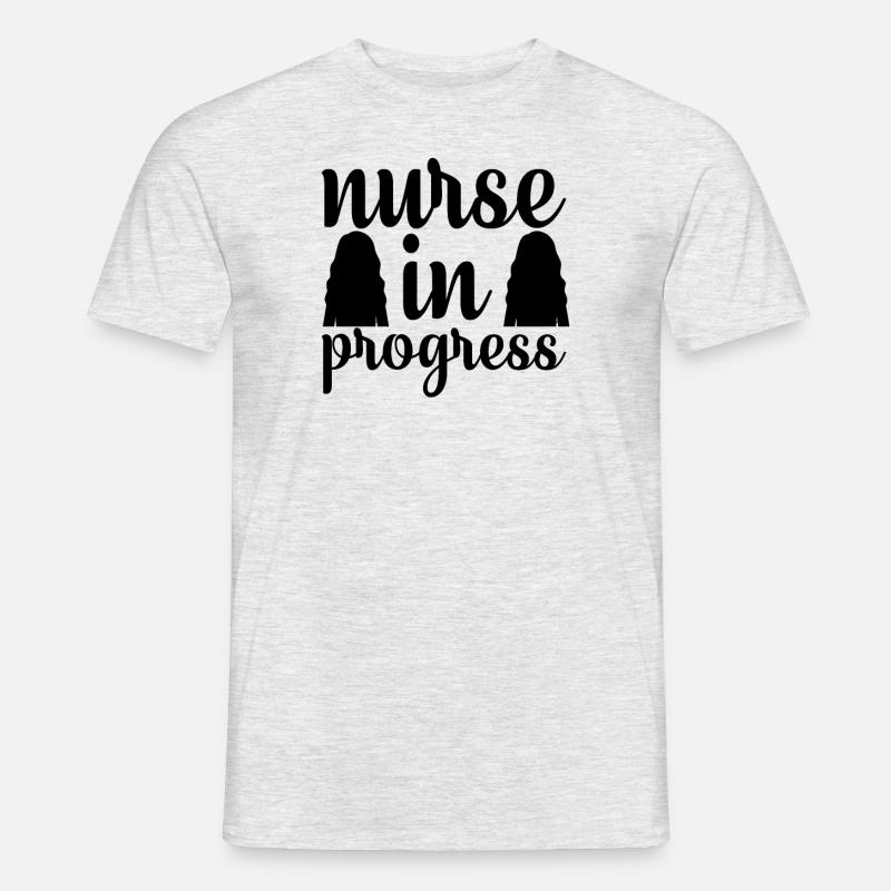 Krankenschwester in Arbeit - Männer T-Shirt - Grau meliert