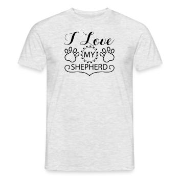 J’adore les chiens de berger - T-shirt homme - gris chiné - Devant - AI Model Male 178 dark (178cm)