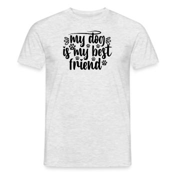 Mon chien est mon meilleur ami - T-shirt homme - gris chiné - Devant - AI Model Male 178 dark (178cm)