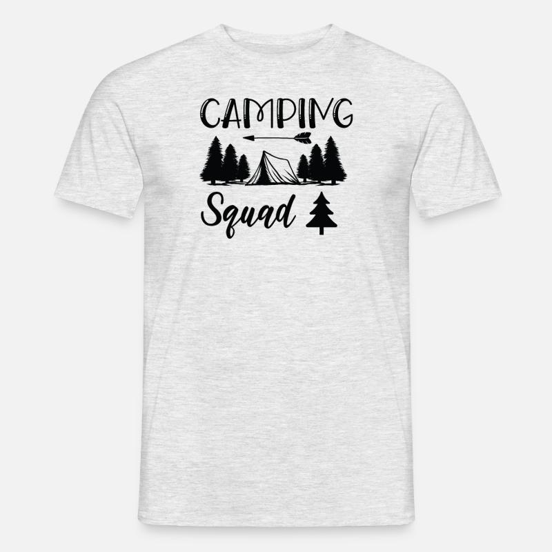 Camping Kader Wandershirt - Männer T-Shirt - Grau meliert