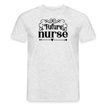 Future infirmière - T-shirt homme - gris chiné - Devant - AI Model Male 178 dark (178cm)