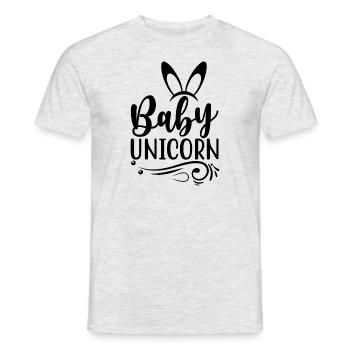 Bébé Einhorn Licorne - T-shirt homme - gris chiné - Devant - AI Model Male 178 dark (178cm)