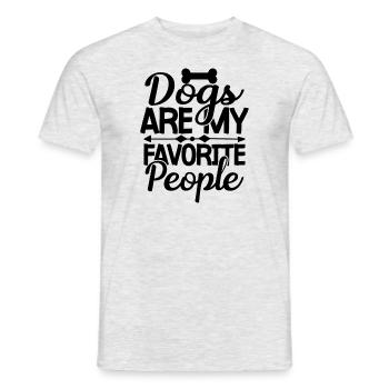 Les chiens sont mes personnes préférées - T-shirt homme - gris chiné - Devant - AI Model Male 178 dark (178cm)