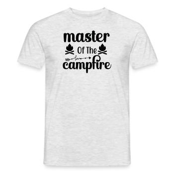 Meister des Lagerfeuers Wandershirt - Männer T-Shirt - Grau meliert - Vorne - AI Model Male 178 dark (178cm)