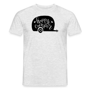Campeurs heureux - T-shirt homme - gris chiné - Devant - AI Model Male 178 dark (178cm)
