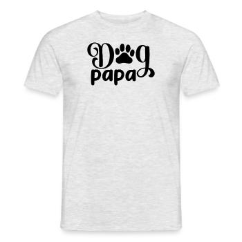 Chien Papa - T-shirt homme - gris chiné - Devant - AI Model Male 178 dark (178cm)