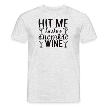Gib mir noch eine Rebe Baby - Männer T-Shirt - Grau meliert - Vorne - AI Model Male 178 dark (178cm)