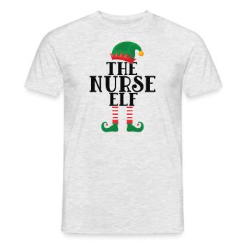 Ich bin die Krankenschwester-Elfe Weihnachtszeit - Männer T-Shirt - Grau meliert - Vorne - AI Model Male 178 dark (178cm)