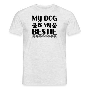 Mon chien est mon meilleur ami - T-shirt homme - gris chiné - Devant - AI Model Male 178 dark (178cm)
