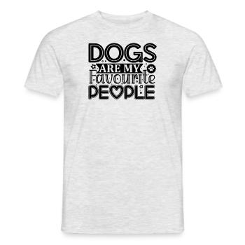 Dogs Are My Favourite People - Men's T-Shirt - heather grey - Front - AI Model Male 178 dark (178cm)