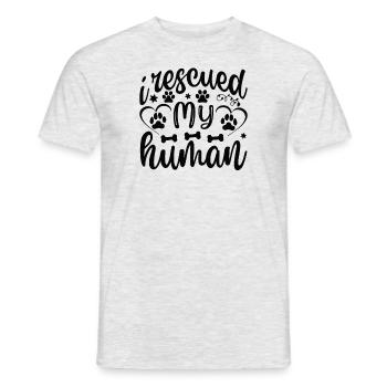 I saved my people - Men's T-Shirt - heather grey - Front - AI Model Male 178 dark (178cm)