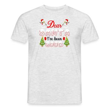 CHER PÈRE NOËL, JE ME SUIS BIEN COMPORTÉ Noël moche - T-shirt homme - gris chiné - Devant - AI Model Male 178 dark (178cm)