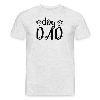 Hund Papa - Männer T-Shirt - Grau meliert - Vorne - AI Model Male 178 dark (178cm)