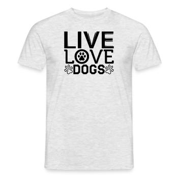 Vie Amour Chiens - T-shirt homme - gris chiné - Devant - AI Model Male 178 dark (178cm)