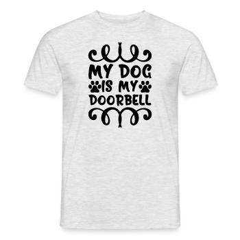 Mon chien est ma sonnette - T-shirt homme - gris chiné - Devant - AI Model Male 178 dark (178cm)