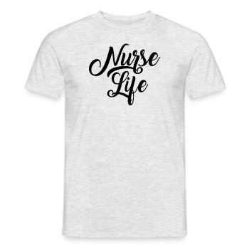 Nurse Life - Men's T-Shirt - heather grey - Front - AI Model Male 178 dark (178cm)