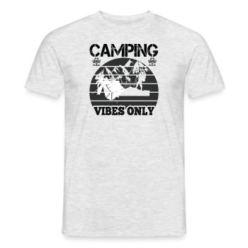 Camping Vibes - Men's T-Shirt - heather grey - Front - AI Model Male 178 dark (178cm)