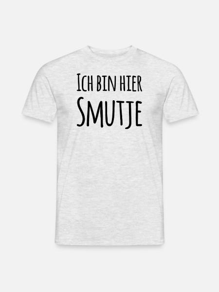 Ich bin hier Smutje - Männer T-Shirt - Grau meliert