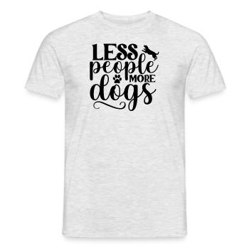 Moins de gens plus de chiens - T-shirt homme - gris chiné - Devant - AI Model Male 178 dark (178cm)