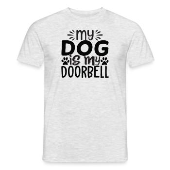 Mon chien est ma sonnette - T-shirt homme - gris chiné - Devant - AI Model Male 178 dark (178cm)