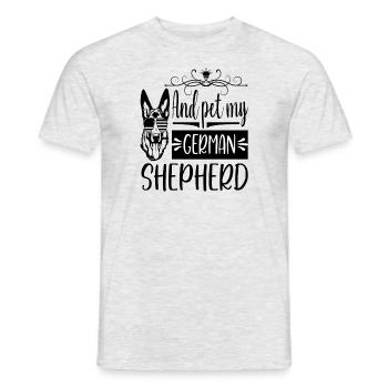 All you need is love and a dog - Men's T-Shirt - heather grey - Front - AI Model Male 178 dark (178cm)