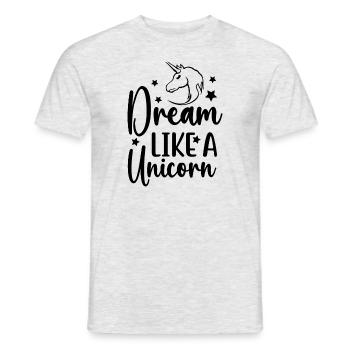 Dreams like a unicorn unicorn - Men's T-Shirt - heather grey - Front - AI Model Male 178 dark (178cm)