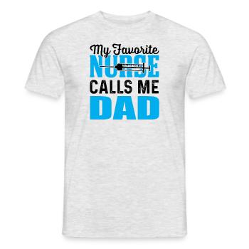 mon infirmière préférée m’appelle papa - T-shirt homme - gris chiné - Devant - AI Model Male 178 dark (178cm)