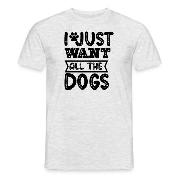 Je veux juste tous les chiens - T-shirt homme - gris chiné - Devant - AI Model Male 178 dark (178cm)