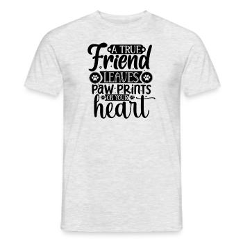 Une maison n’est pas une maison sans couleurs de pattes - T-shirt homme - gris chiné - Devant - AI Model Male 178 dark (178cm)