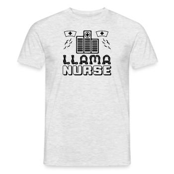 Llama Nurse - Men's T-Shirt - heather grey - Front - AI Model Male 178 dark (178cm)