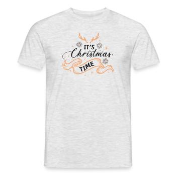 It's Christmas time - Men's T-Shirt - heather grey - Front - AI Model Male 178 dark (178cm)