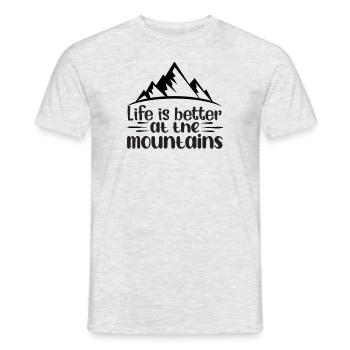Abenteuer warten auf dich - Männer T-Shirt - Grau meliert - Vorne - AI Model Male 178 dark (178cm)