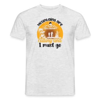 Camping Camper Natur lustiger Spruch - Männer T-Shirt - Grau meliert - Vorne - AI Model Male 178 dark (178cm)