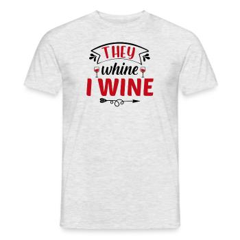 I wines - Men's T-Shirt - heather grey - Front - AI Model Male 178 dark (178cm)