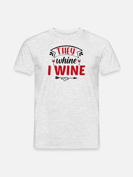 I wines - Men's T-Shirt - heather grey